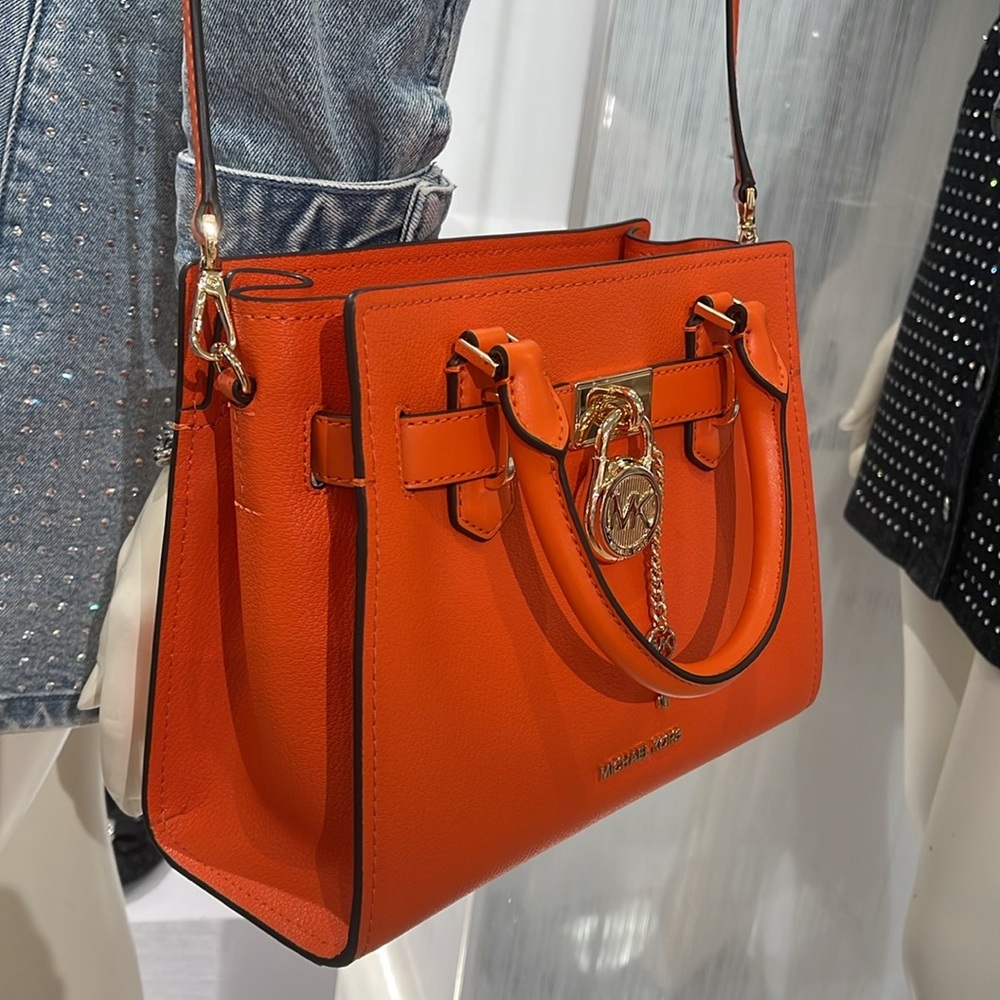Michael Kors Hamilton Small Satchel Shoulder Crossbody Bag 
Poppy 
NWT - Picture 14 of 16